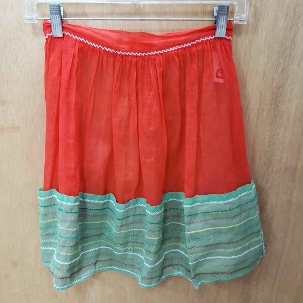 Vintage Red & Green Half Apron Decorative Trim